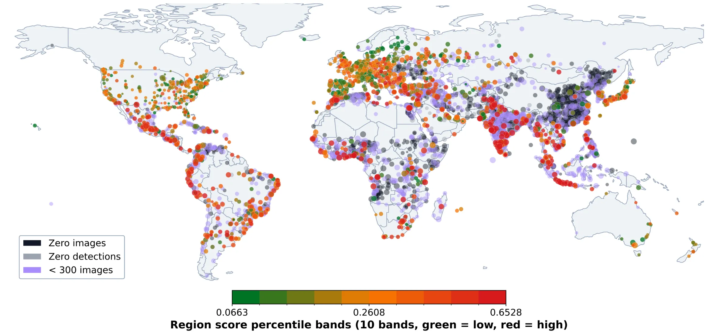 World VPI scores by percentile